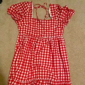 Graham pattern baby doll dress